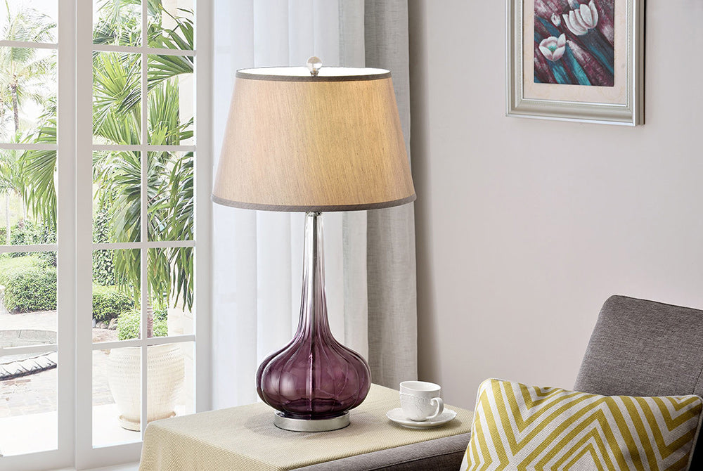 Furniture of America - Fay 30"H Table Lamp in Purple - L9709 View 2