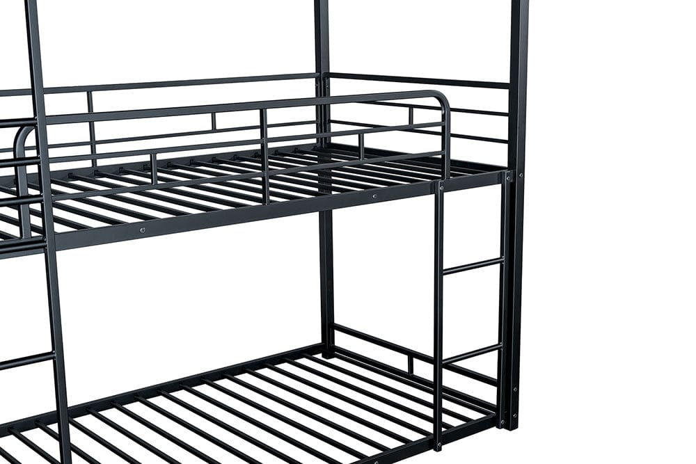 Furniture of America - Felgu Triple Twin Metal Bunk Bed in Black - FM-BK909BK-T-BED View 7