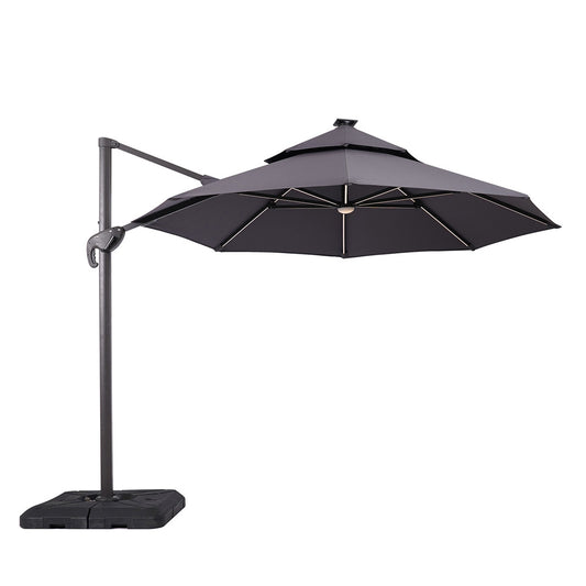 Furniture of America - Fera 10' Round Umbrella in Gray - LA-A032GY View 1