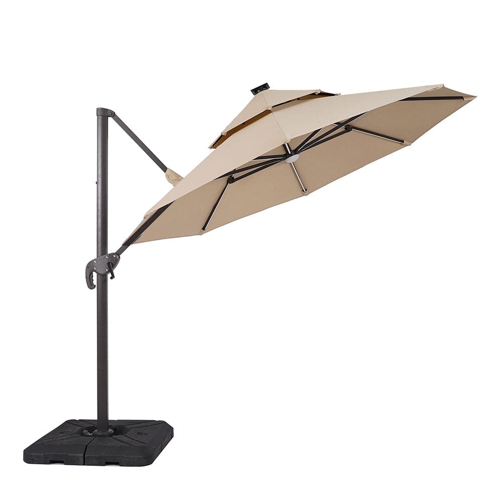 Furniture of America - Fera 10' Round Umbrella with Base in Beige - LA-A032BG+BASE View 3