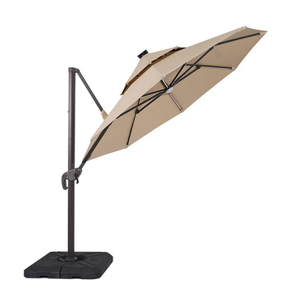 Furniture of America - Fera 10' Round Umbrella with Base in Beige - LA-A032BG+BASE View 4