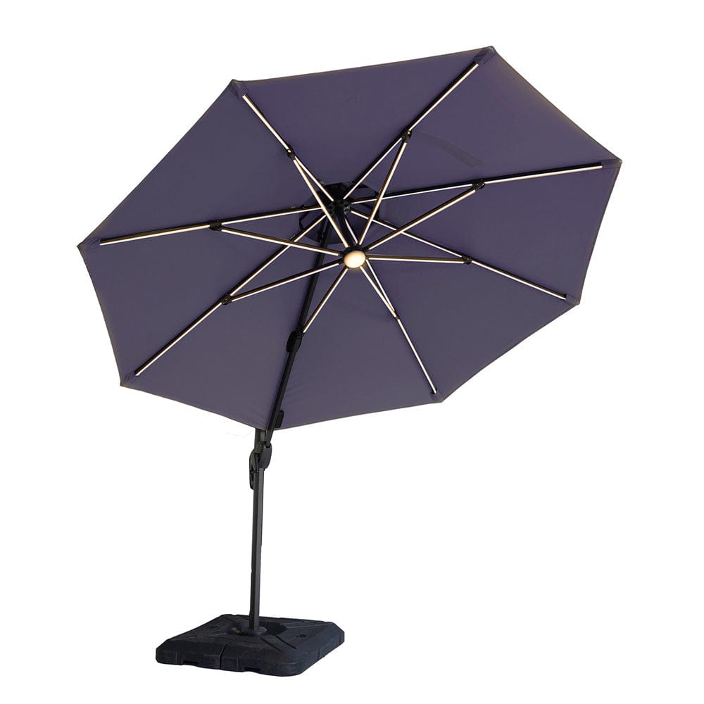 Furniture of America - Fera 10' Round Umbrella with Base in Blue - LA-A032BL+BASE View 1