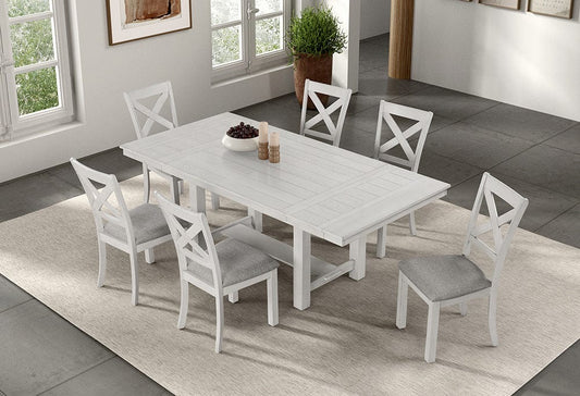 Furniture of America - Ferrone Dining Table in Rustic White Oak - FM3429WH-T View 2
