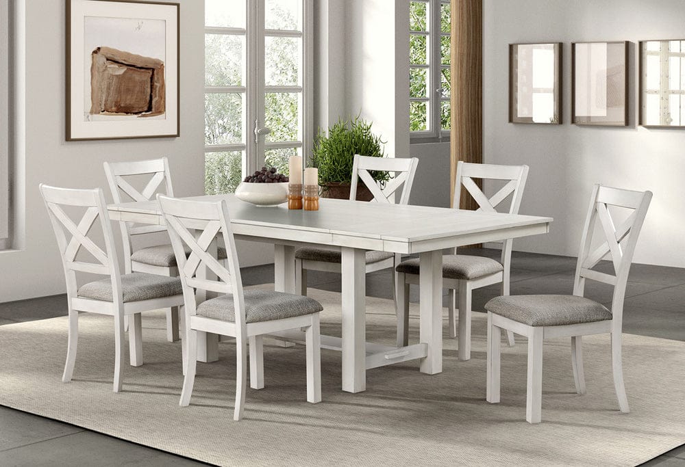 Furniture of America - Ferrone Dining Table in Rustic White Oak - FM3429WH-T View 3
