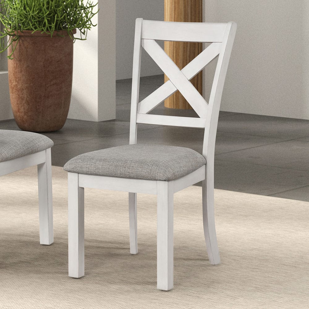 Furniture of America - Ferrone Side Chair Set of 2 in Rustic White Oak - FM3429WH-SC-2PK View 1