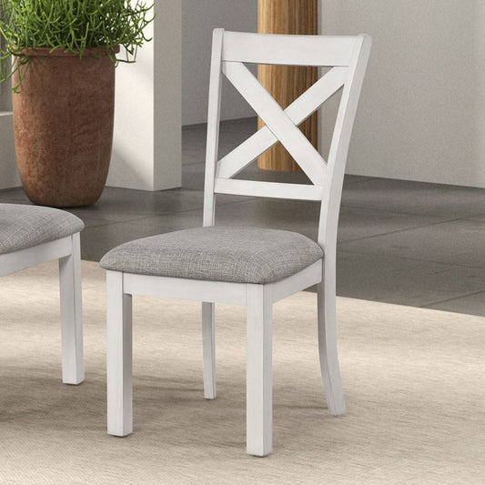 Furniture of America - Ferrone Side Chair Set of 2 in Rustic White Oak - FM3429WH-SC-2PK View 1
