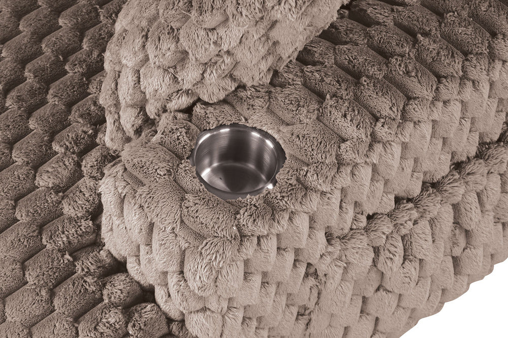 Furniture of America - Ferryhill 2-Arm Chaise in Light Brown - SL69000LB-PK View 3