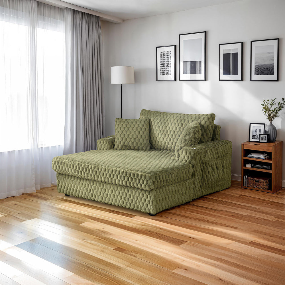 Furniture of America - Ferryhill 2-Arm Chaise in Olive Green - SL69000GR-PK View 1