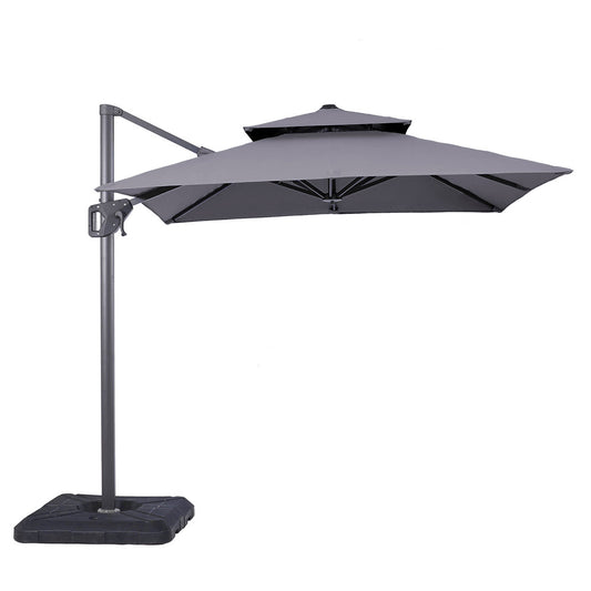 Furniture of America - Fida 8' Square Umbrella in Gray - LA-A029GY View 1