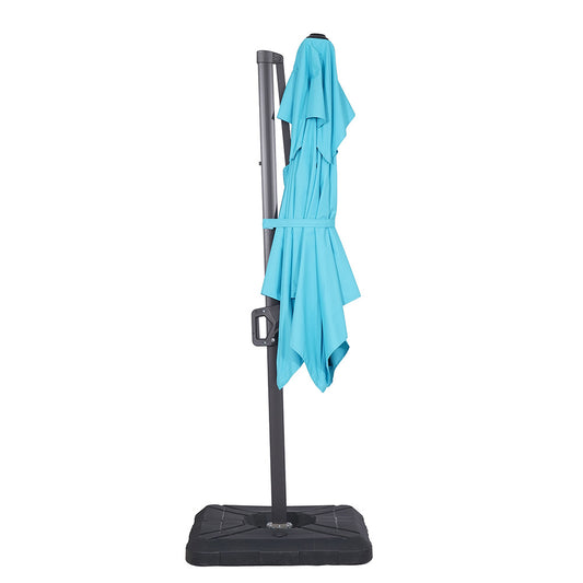 Furniture of America - Fida 8' Square Umbrella with Base in Teal - LA-A029TL+BASE View 2