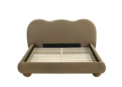 Furniture of America - Finamore - E.King Bed, Brown Velvet - FM72005BR-EK-BED view 4
