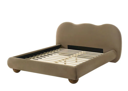 Furniture of America - Finamore - Queen Bed, Brown Velvet - FM72005BR-Q-BED view 3