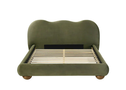 Furniture of America - Finamore - Queen Bed, Olive Green Velvet - FM72005GR-Q-BED view 4