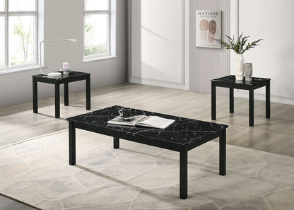 Furniture of America - Findlay 3 Pc. Table Set in Black - FM42900BK-3PK View 1