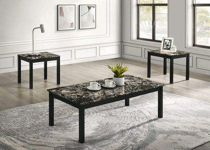 Furniture of America - Findlay 3 Pc. Table Set in Black & White - FM42900BW-3PK View 1