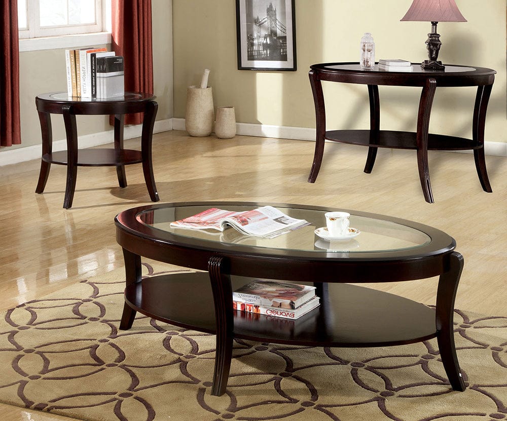Furniture of America - Finley End Table in Espresso - CM4488E View 2
