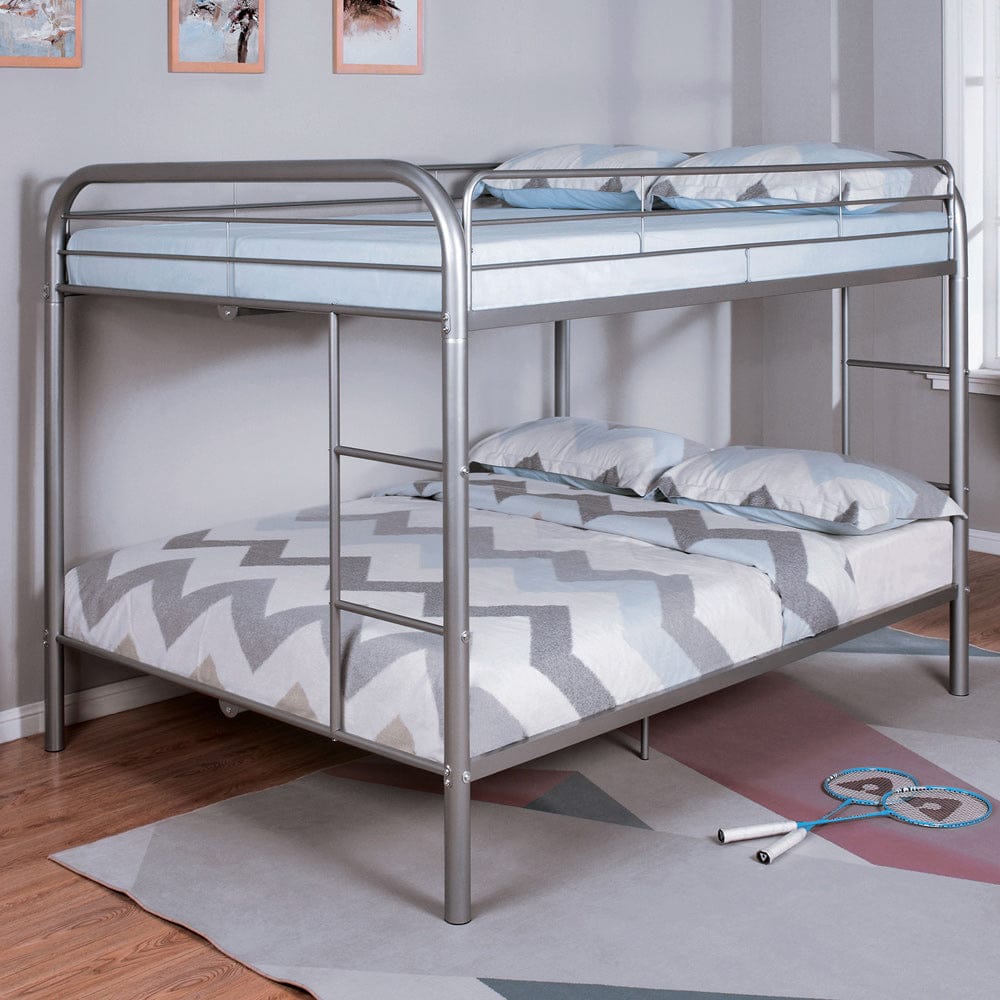 Furniture of America - Finnerty Full/Full Bunk Bed in Silver - CM-BK1032SV-FF-BED View 1