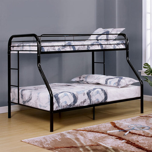 Furniture of America - Finnerty Twin/Full Bunk Bed in Black - CM-BK1032BK-TF-BED View 1