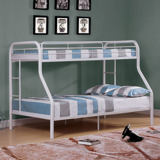 Furniture of America - Finnerty Twin/Full Bunk Bed in White - CM-BK1032WH-TF-BED View 1
