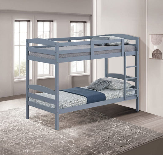 Furniture of America - Finsbury Twin/Twin Bunk in Gray - FM-BK110GY-T View 1
