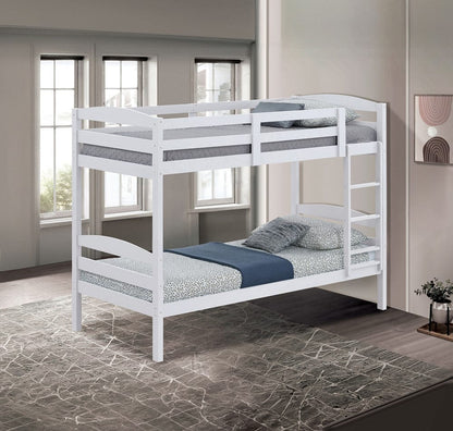 Furniture of America - Finsbury Twin/Twin Bunk in White - FM-BK110WH-T View 1