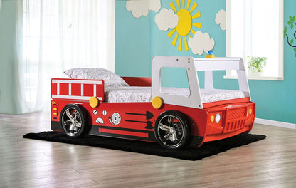 Furniture of America - Firestall Twin Bed in Red - CM7644-BED View 1