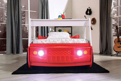 Furniture of America - Firestall Twin Bed in Red - CM7644-BED View 4