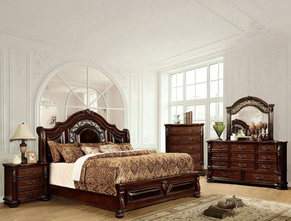Furniture of America - Flandreau 5 Pc. Queen Bedroom Set w/ Chest in Brown Cherry/Espresso - CM7588Q-5PC-CHEST View 1