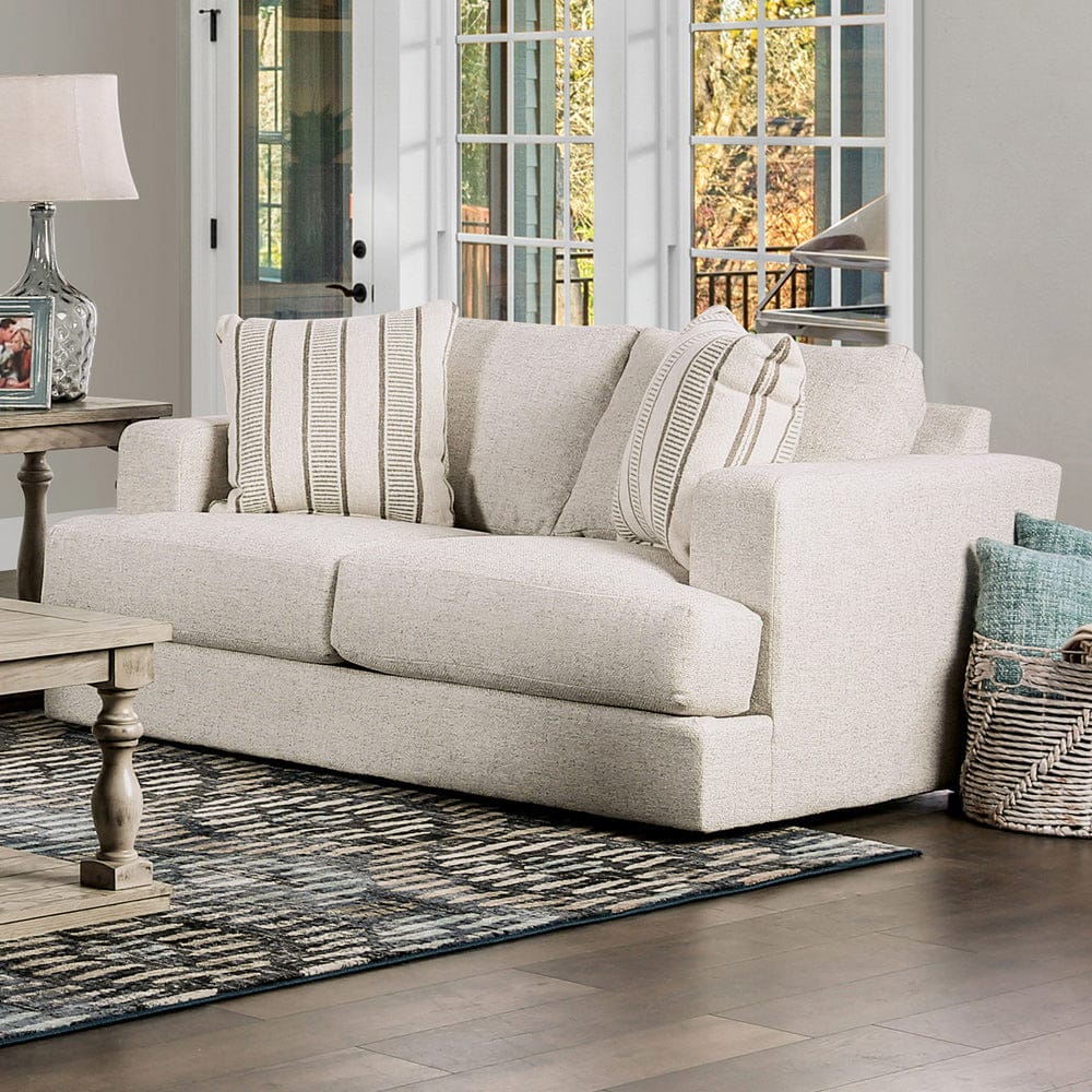 Furniture of America - Flintshire Loveseat in Beige - SM1210-LV View 1