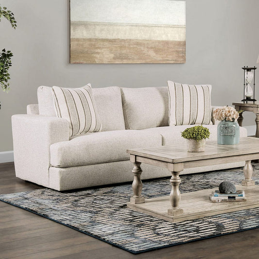 Furniture of America - Flintshire Sofa in Beige - SM1210-SF View 1