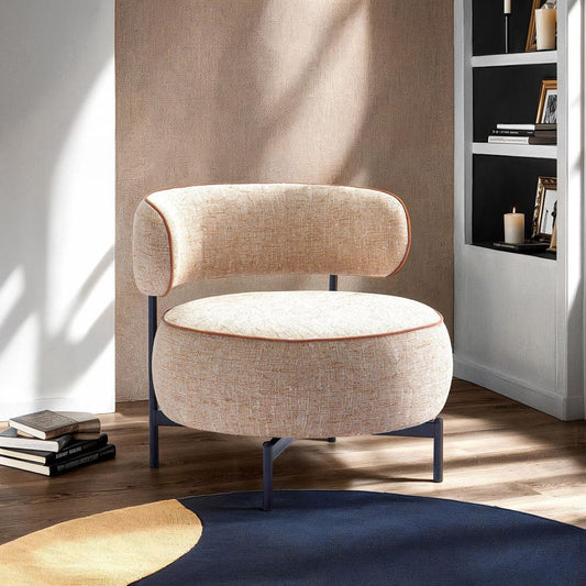 Furniture of America - Florens Swivel Chair in Light Brown - FM-AC8015BR View 1