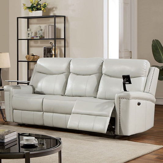 Furniture of America - Florine Power Sofa in Light Gray - CM6252LG-SF-PM View 1