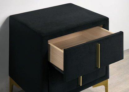 Furniture of America - Florizel Nightstand in Black - CM7411BK-N View 2