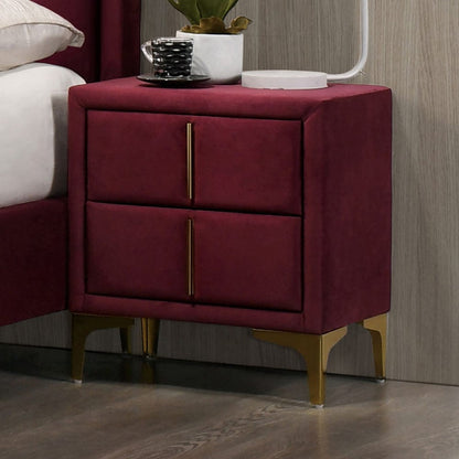 Furniture of America - Florizel Nightstand in Red/Gold - CM7411RD-N View 1