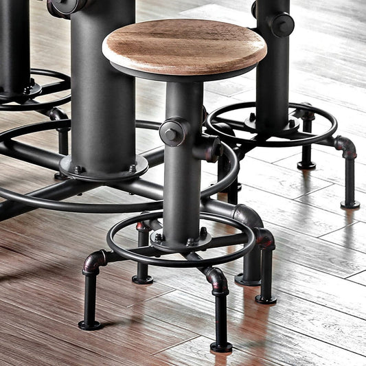 Furniture of America - Foskey Counter Ht. Chair Set of 2 in Antique Black/Natural Tone - CM3367PC-2PK View 1