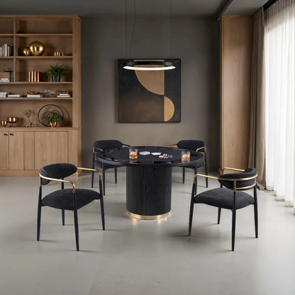 Furniture of America - Frascone - 5 Pc. Dining Table Set - Black - FM-GM700BK-T-5PC03BK view 1