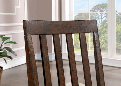 Furniture of America - Fredonia Counter Ht. Chair Set of 2 in Rustic Oak/Beige - CM3902PC-2PK View 3