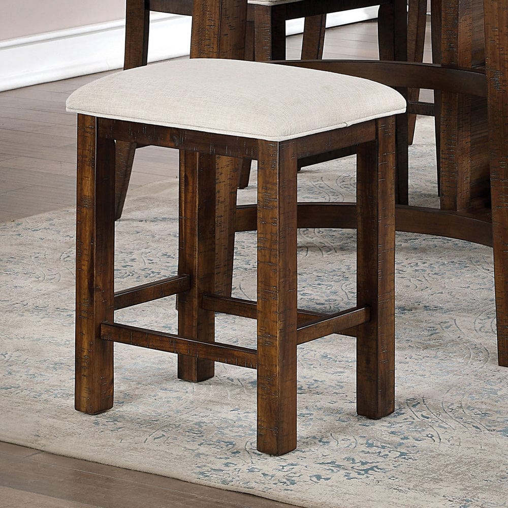 Furniture of America - Fredonia Counter Ht. Stool Set of 2 in Rustic Oak/Beige - CM3902BC-2PK View 1