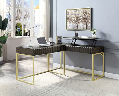 Furniture of America - Freiburg Corner Desk in Walnut - CM-DK406WN-PK View 1