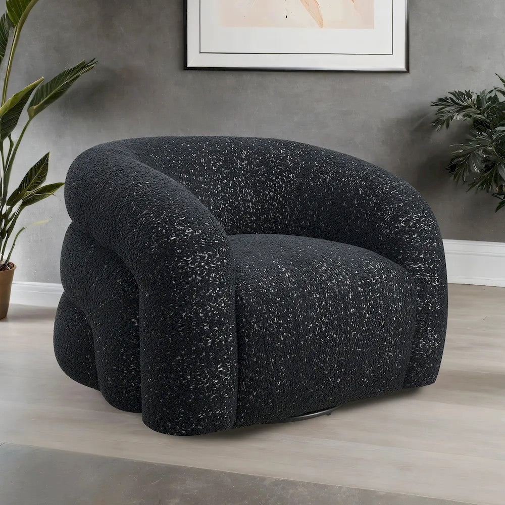 Furniture of America - Freja - Swivel Chair, Black - FM-AC6003BK-SW view 1