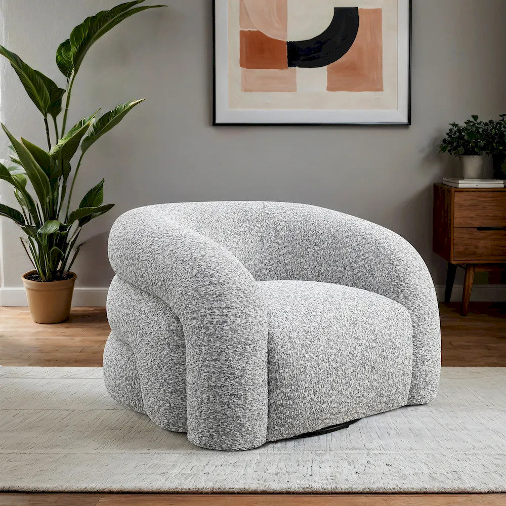 Furniture of America - Freja - Swivel Chair, Cloud Gray - FM-AC6003GY-SW view 2