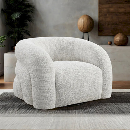 Furniture of America - Freja - Swivel Chair, Cotton White - FM-AC6003WH-SW view 1