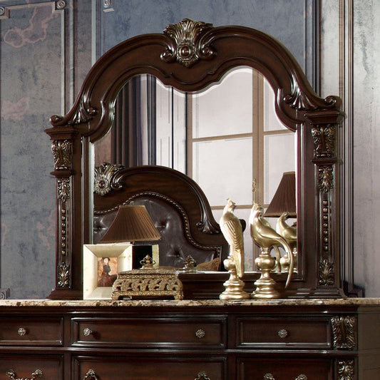 Furniture of America - Fromberg Mirror in Brown Cherry - FM7670M View 1