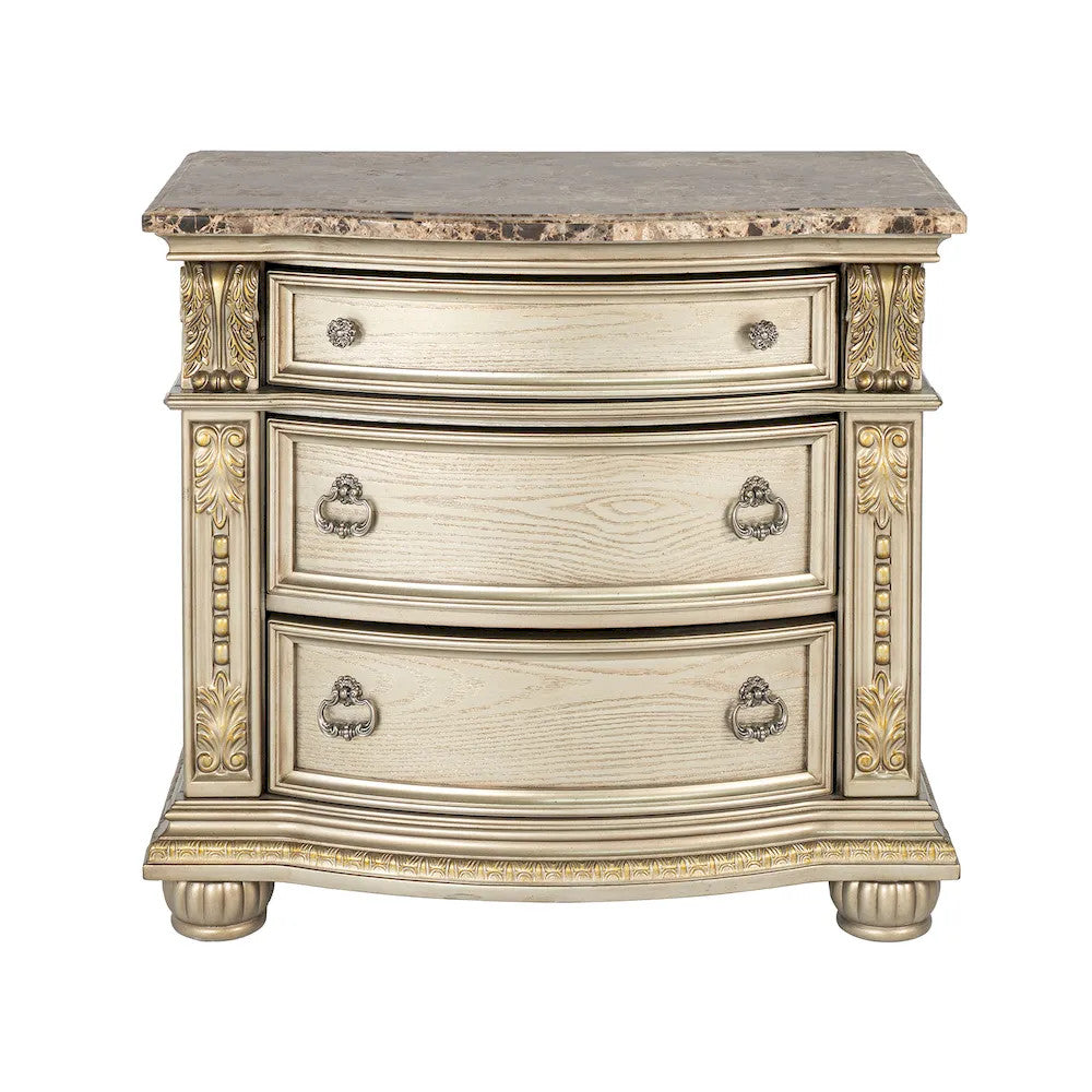 Furniture of America - Fromberg - Nightstand w/ Marble Top - FM7670GD-N view 1
