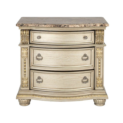 Furniture of America - Fromberg - Nightstand w/ Marble Top - FM7670GD-N view 1