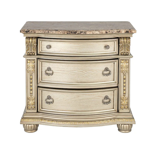 Furniture of America - Fromberg - Nightstand w/ Marble Top - FM7670GD-N view 1