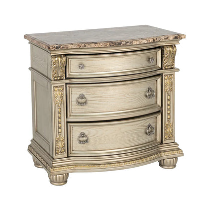 Furniture of America - Fromberg - Nightstand w/ Marble Top - FM7670GD-N view 2