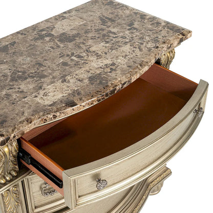 Furniture of America - Fromberg - Nightstand w/ Marble Top - FM7670GD-N view 4