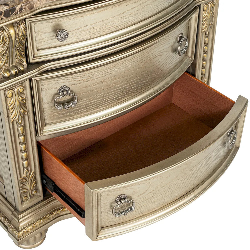 Furniture of America - Fromberg - Nightstand w/ Marble Top - FM7670GD-N view 5