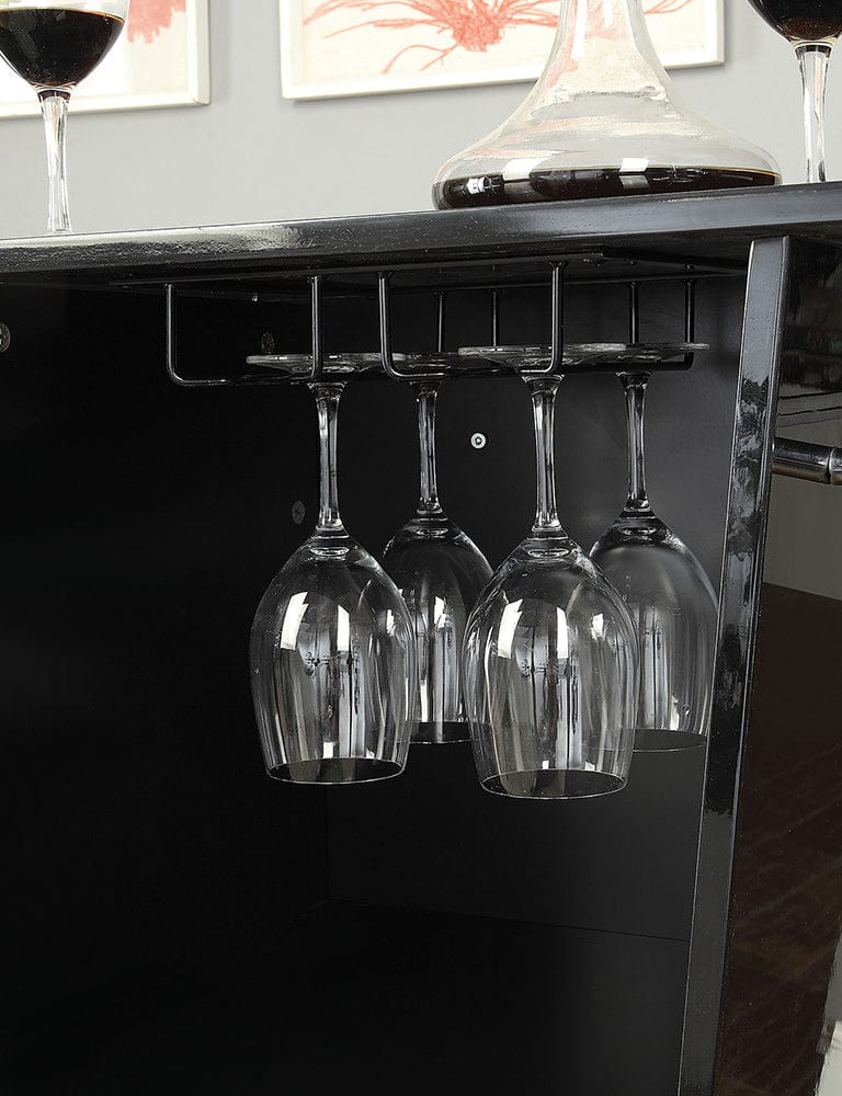 Furniture of America - Fuero Bar Table in Black/Chrome - CM-BT6464BK View 2
